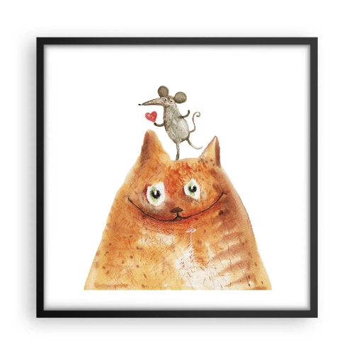 Poszter fehér keretben - A szerelem paradoxonjai - 50x50 cm