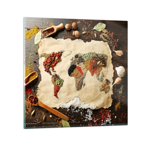 Üveg kép - A világ összes íze - 40x40 cm