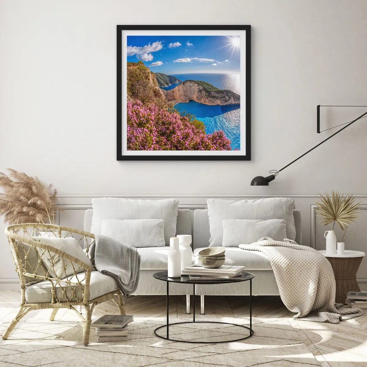 Poszter fehér keretben - Nagyszerű görög nyaralásom - 40x40 cm