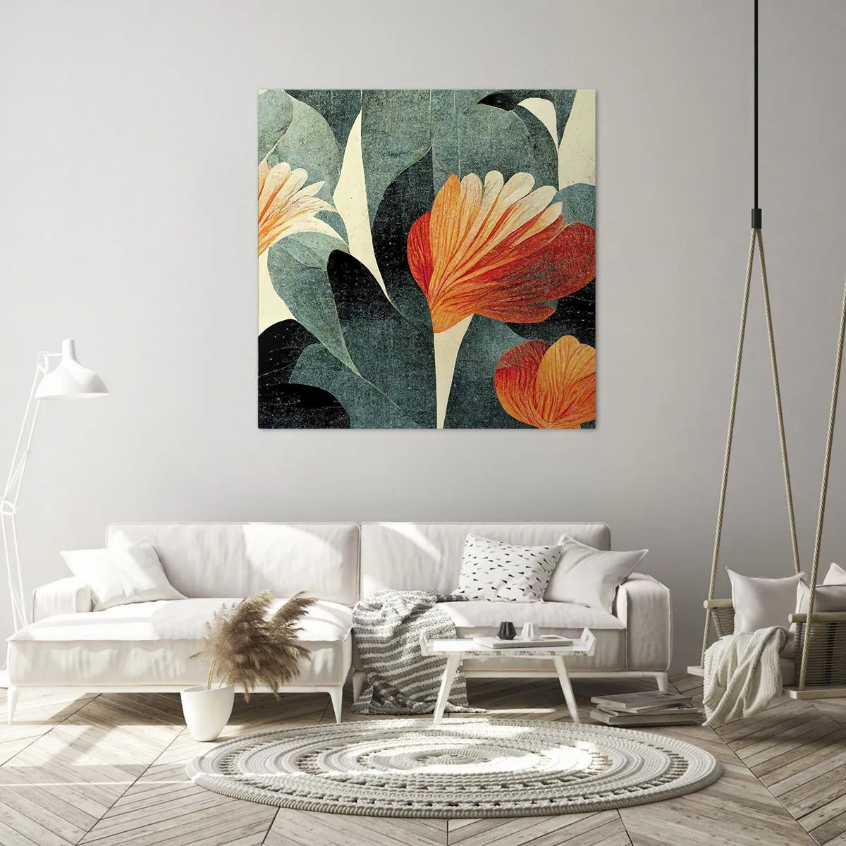 Vászonkép - A trópusok forrósága és a zöldellő hűvösség - 40x40 cm