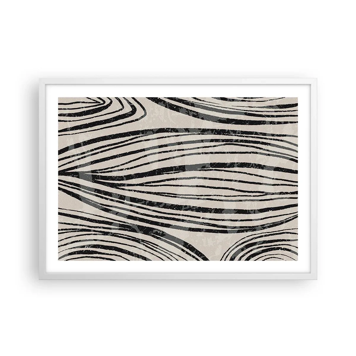 Poszter fekete keretben - Vonalak csobbanása - 70x50 cm