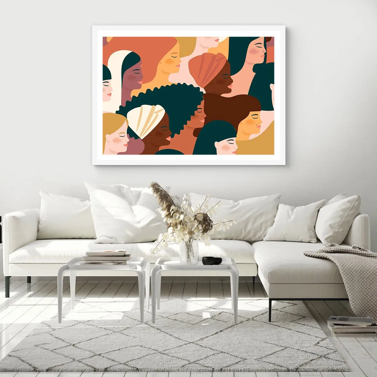 Poszter fekete keretben - Csak a nőiesség - 70x50 cm