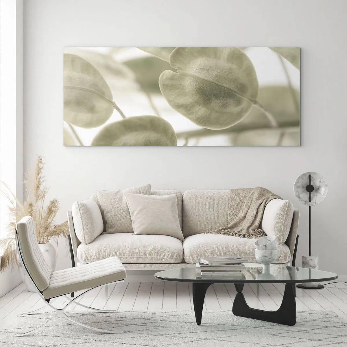 Üveg kép - Kezdetben levelek voltak... - 100x40 cm