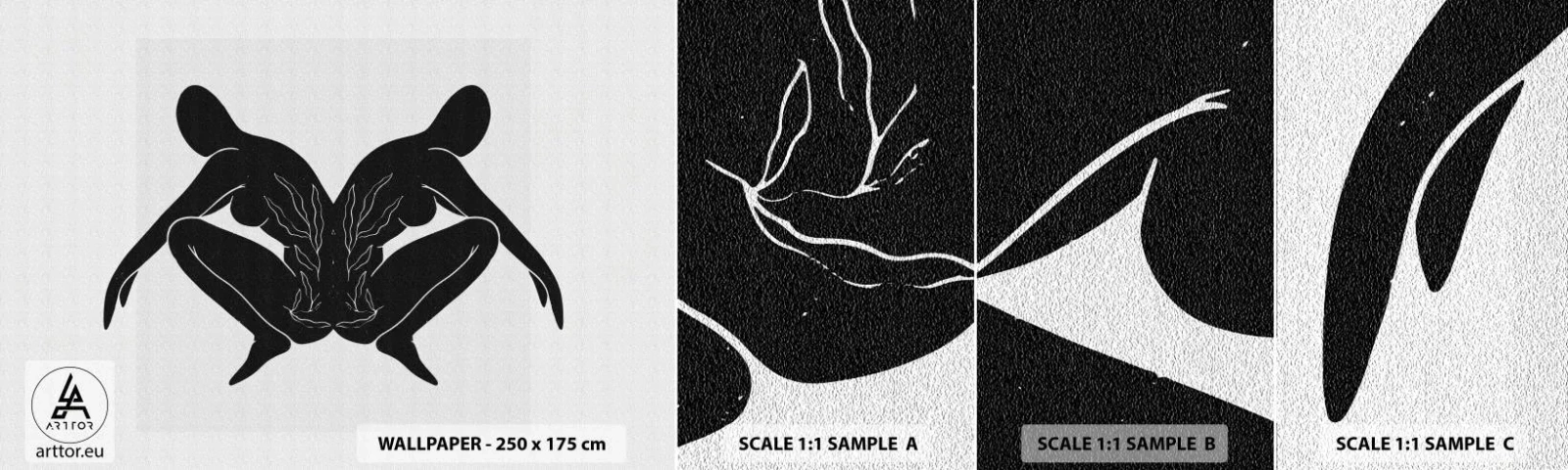 Fotótapéta Minta Standard Eco - Egy közös lélek - Emberek, Minimalista, Ikrek - 100x30 cm