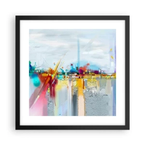 Poszter fehér keretben - Az öröm hídja az élet folyóján - 40x40 cm