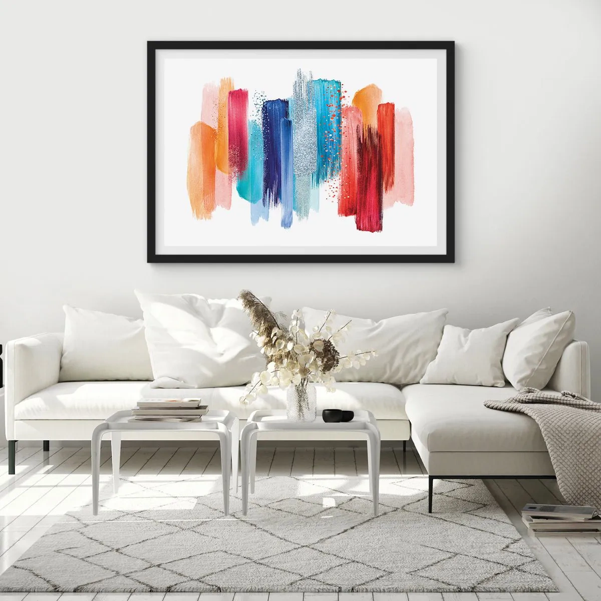 Poszter fehér keretben - Fel és le - 100x70 cm
