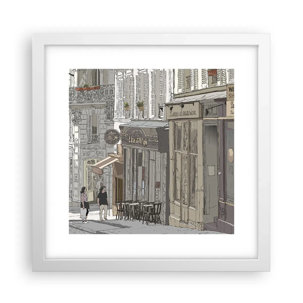 Poszter fekete keretben - Városi örömök - 30x30 cm