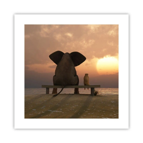 Poszter - Jó együtt hallgatni - 40x40 cm