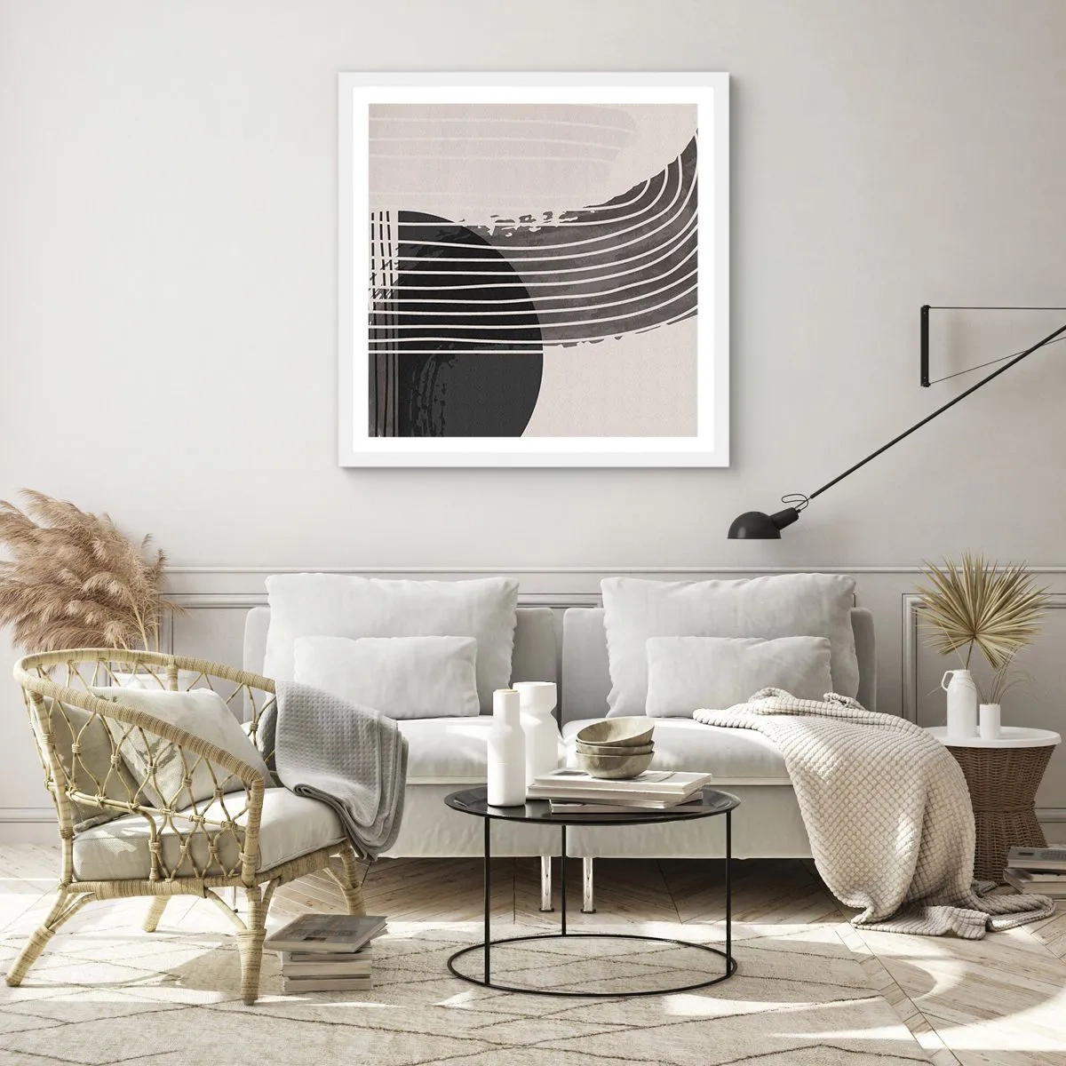 Poszter fekete keretben - Oda és vissza - 60x60 cm