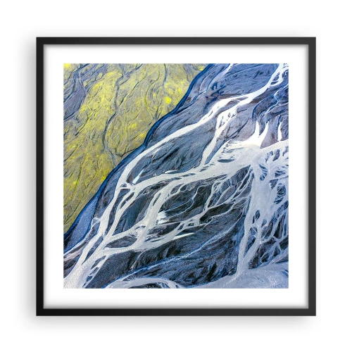 Poszter fehér keretben - A természet barlangrajzai - 50x50 cm