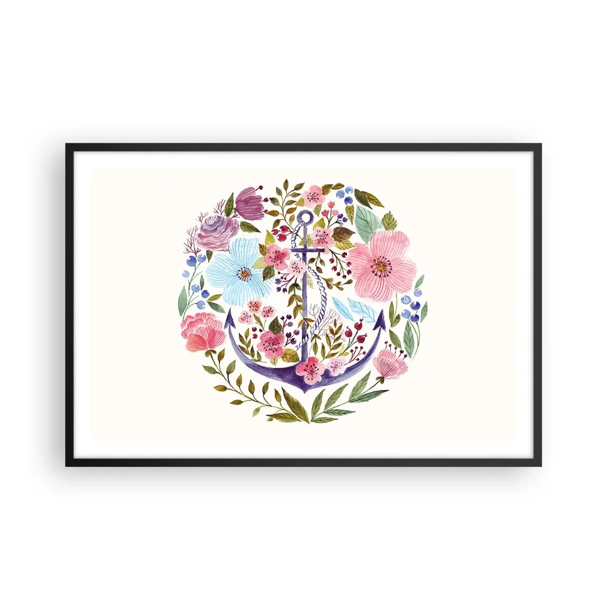 Poszter fehér keretben - Egy tengerész jó éjszakai alvása - 91x61 cm