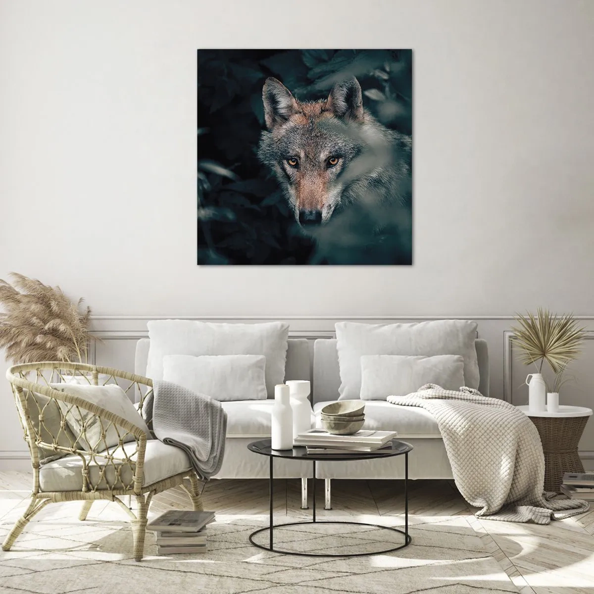 Üveg kép - Vadász - 40x40 cm