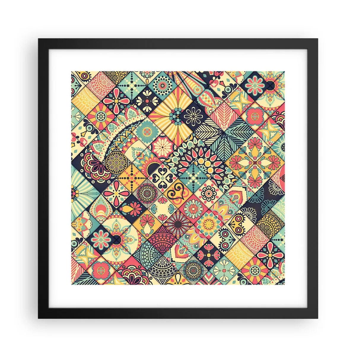 Poszter fehér keretben - Marokkói hangulat - 40x40 cm