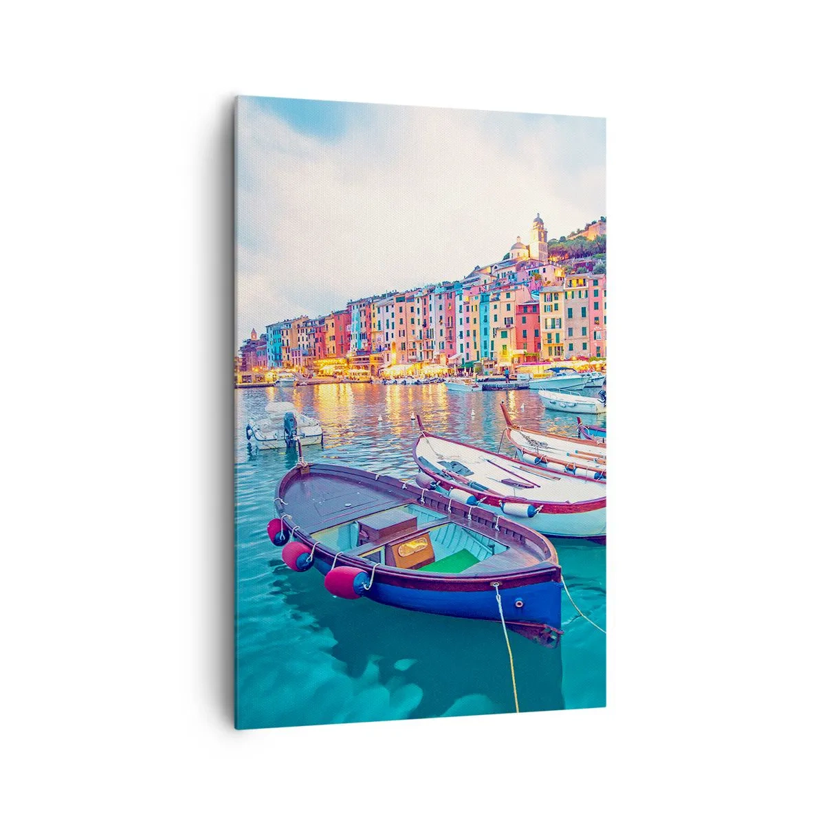 Vászonkép - Színes este a kikötőben - 80x120 cm