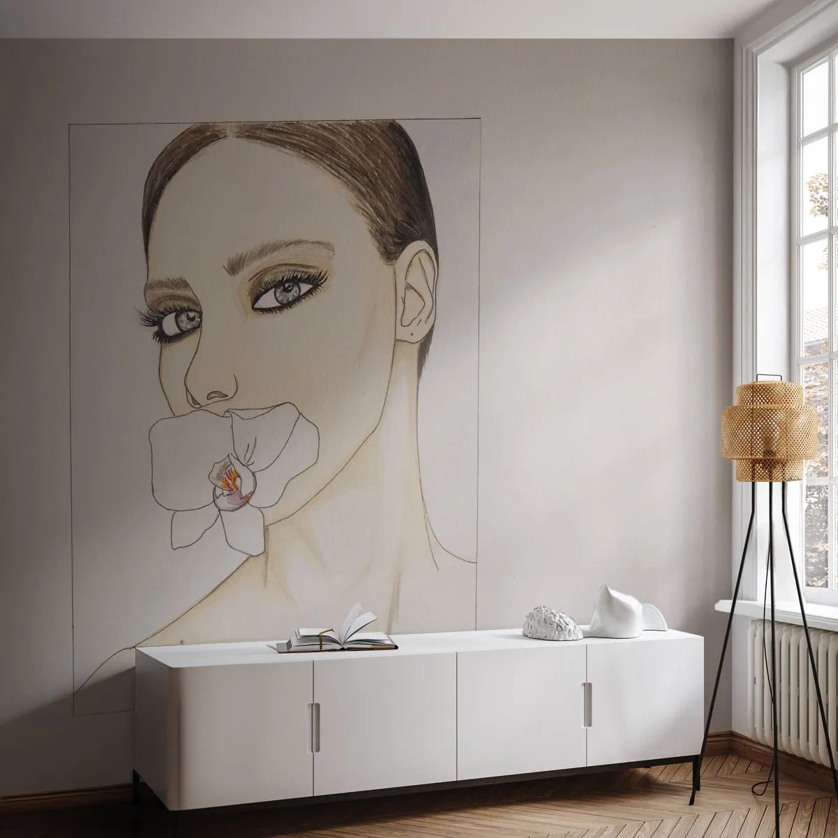 Fotótapéta Standard Eco - Az elegancia és a szépség szimbóluma - Absztrakció, Darab, Nő - 400x280 cm