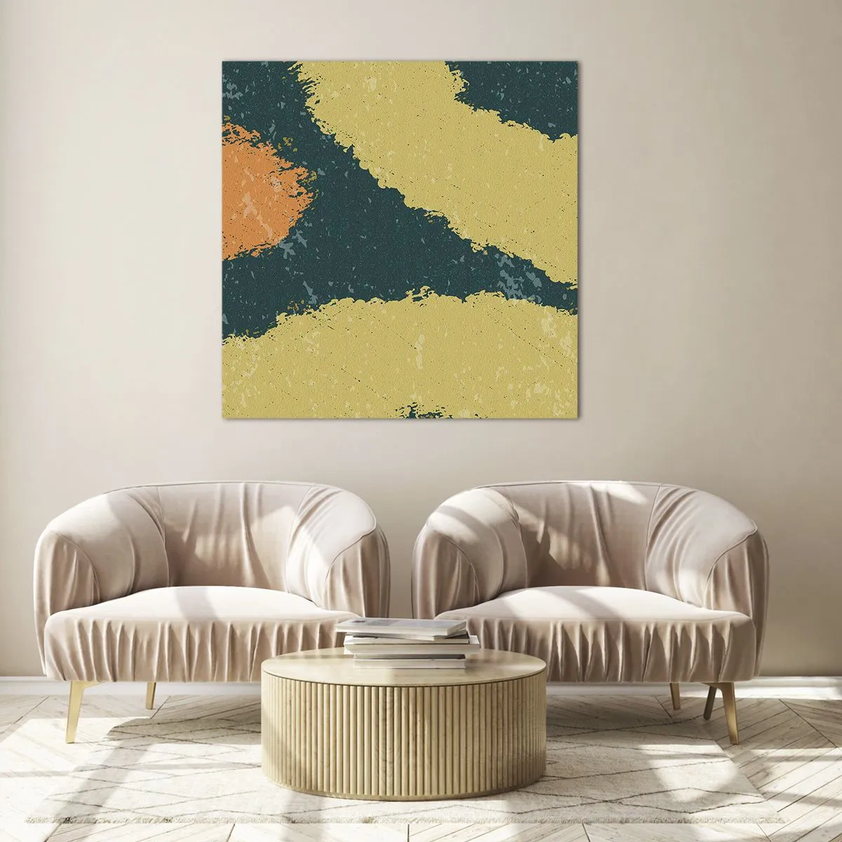 Üveg kép - Absztrakció - lassú mozgás - 60x60 cm