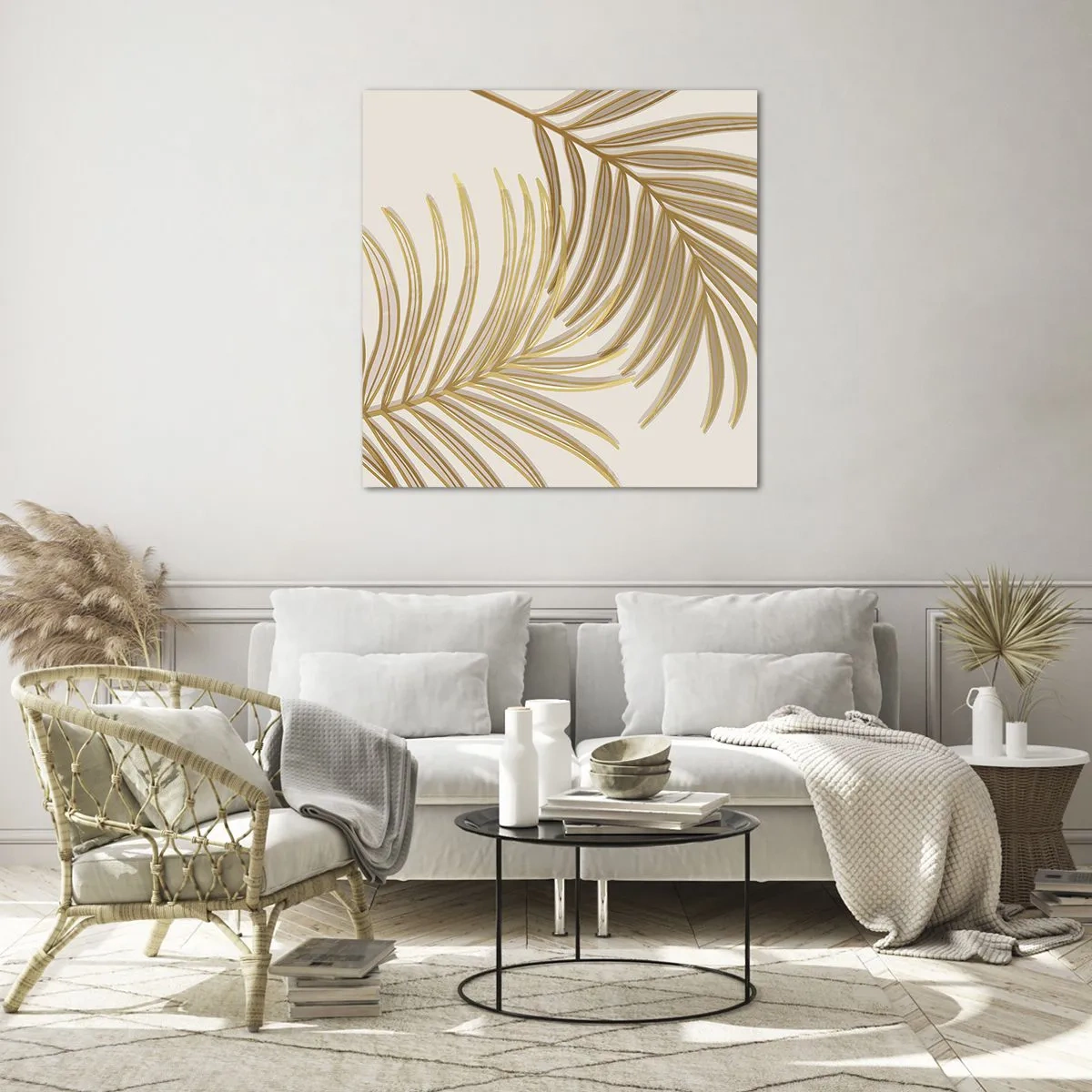 Üveg kép - Arany Pálma! - 60x60 cm