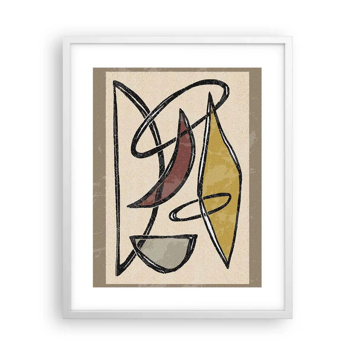 Poszter fekete keretben - Függőlegesek és vízszintek - 40x50 cm