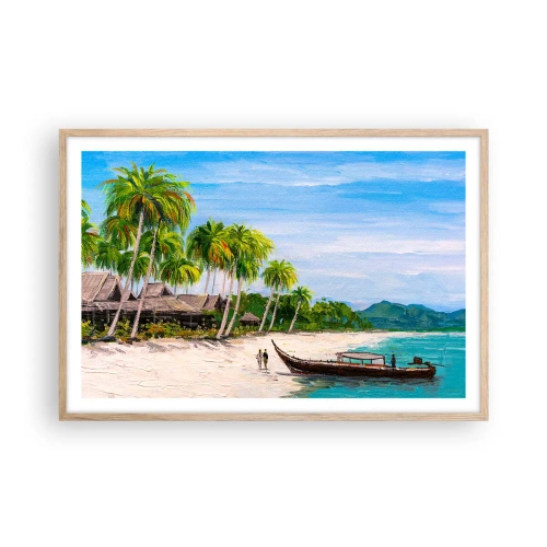 Poszter világos tölgy keretben - Egy egzotikus álom - 91x61 cm