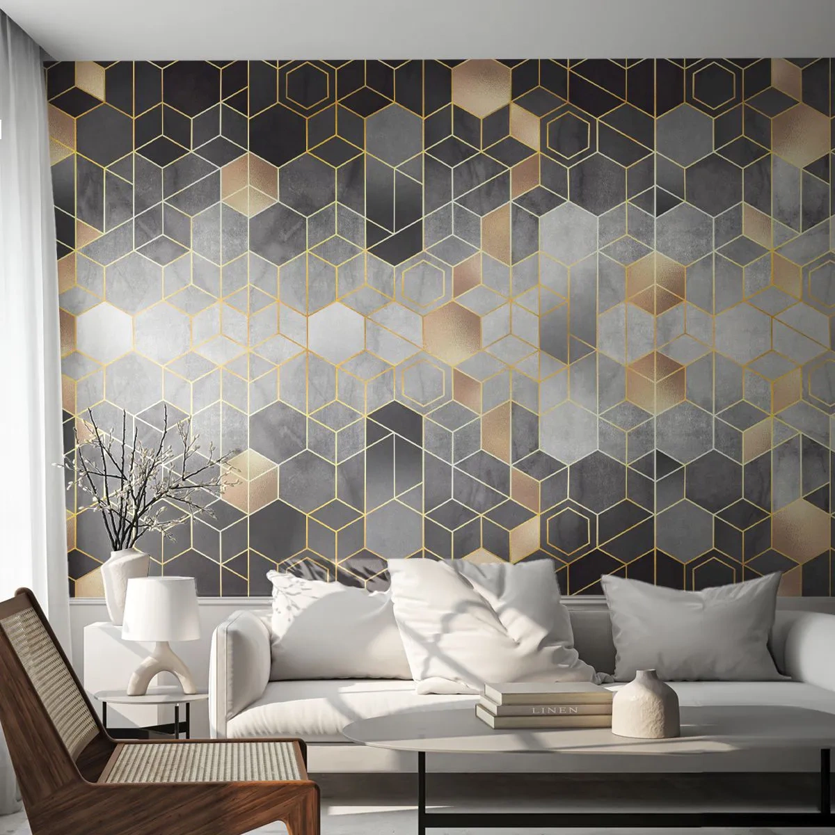 Fotótapéta Premium Canvas - Gyémánt kompozíció - Absztrakció, Darab, Grafika - 250x175 cm