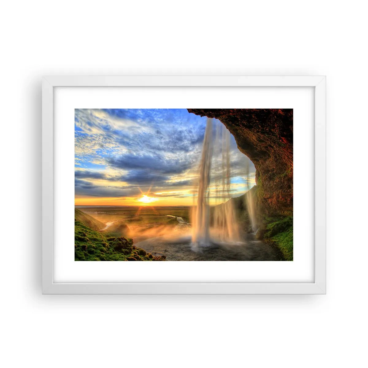 Poszter fekete keretben - Cseppfátyol mögötti világ - 40x30 cm