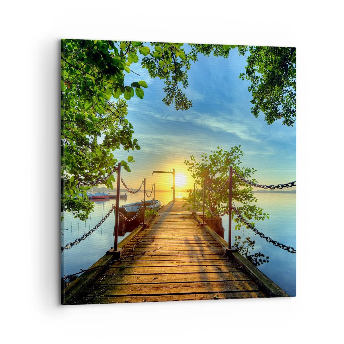 Vászonkép - Naplemente a víz felett - 50x50 cm