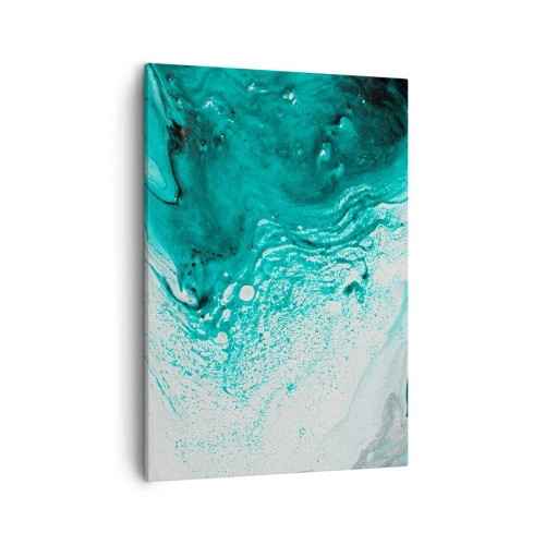 Vászonkép - Elolvadni fehérben és türkizben - 50x70 cm