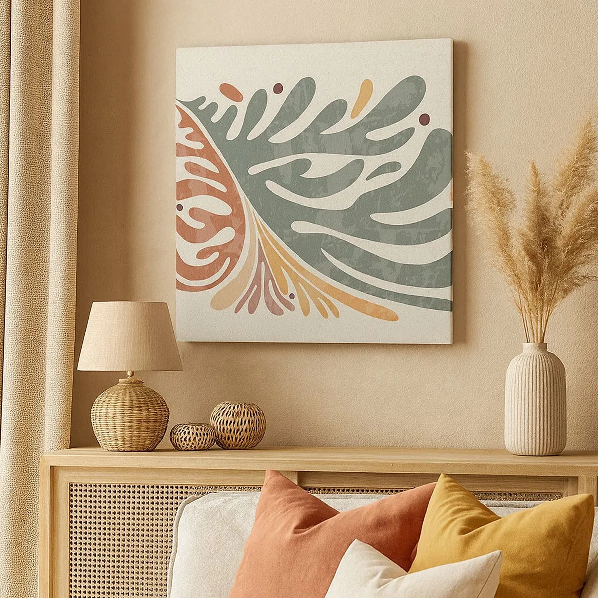 Vászonkép - Többszínű levél - 30x30 cm