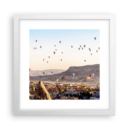 Poszter fekete keretben - Mint a hajók az égen - 30x30 cm