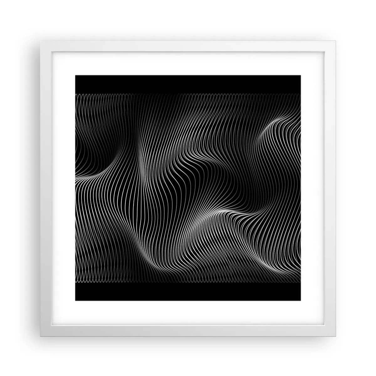 Poszter fekete keretben - A fény tánca a térben - 40x40 cm