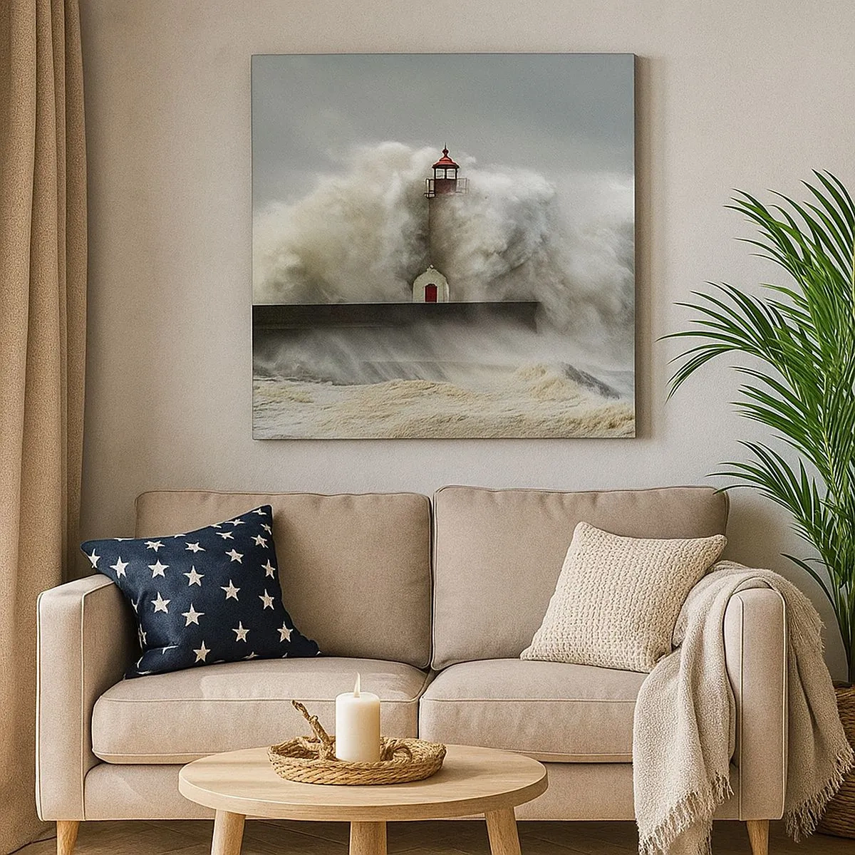Vászonkép - Az óceán haragja - 30x30 cm