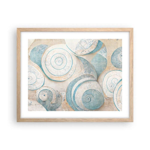 Poszter világos tölgy keretben - Mit rejt a kagyló? - 50x40 cm