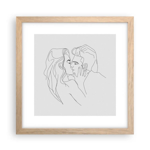 Poszter világos tölgy keretben - Ugyanaz a vonalón - 30x30 cm