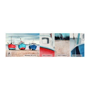 Fotótapéta Minta Premium Canvas - Fogásra készen - Tengeri, Tengerpart, Horgászvágók - 100x30 cm