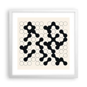 Poszter fekete keretben - Kínai játék - variáció - 40x40 cm
