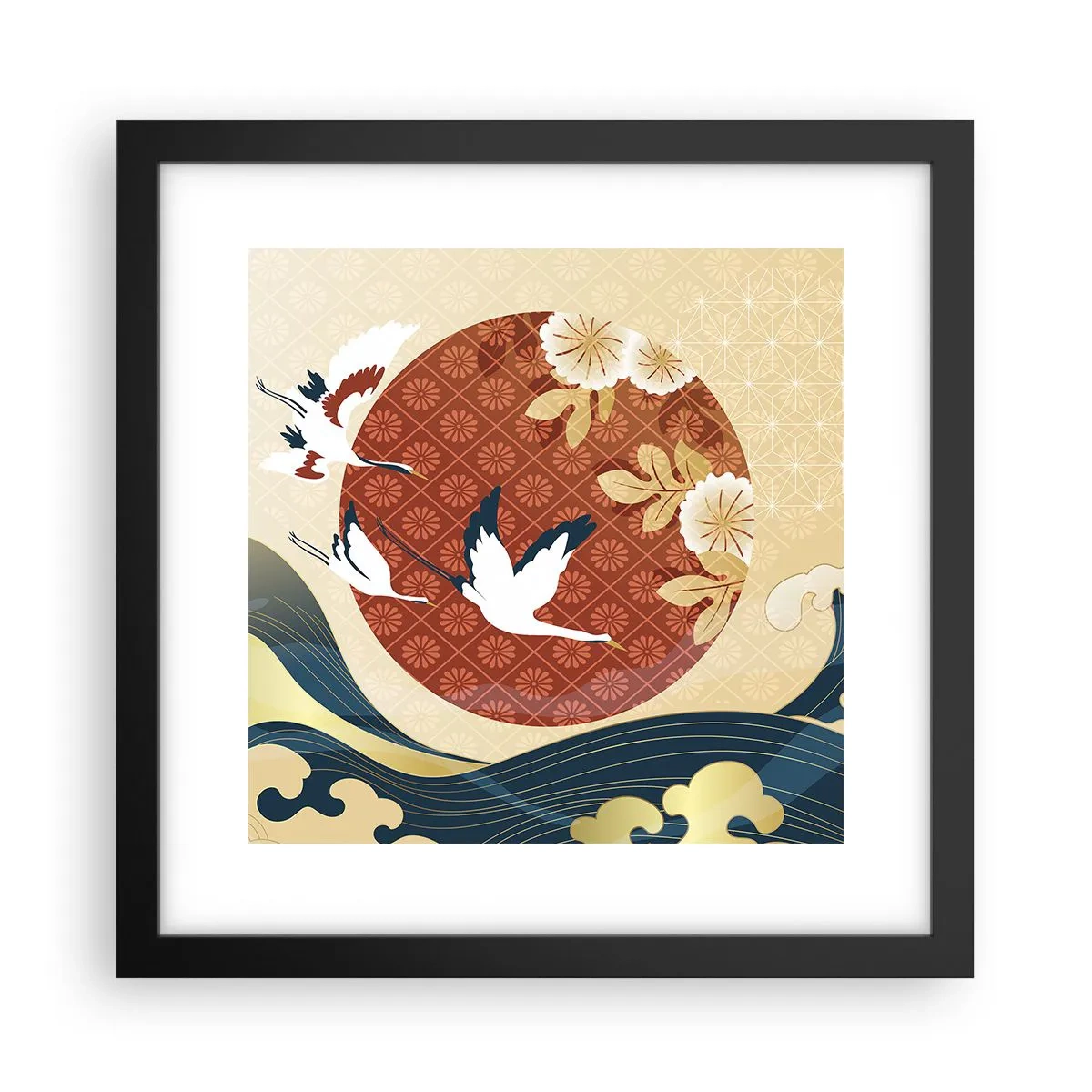 Poszter fehér keretben - Japán mese - 30x30 cm