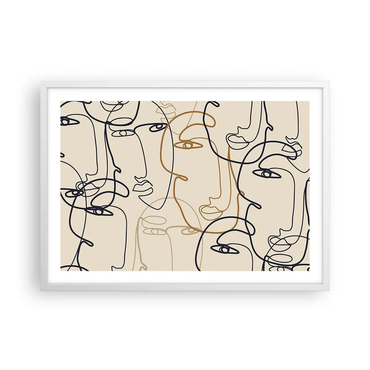 Poszter fekete keretben - Többszörös portré  - 70x50 cm