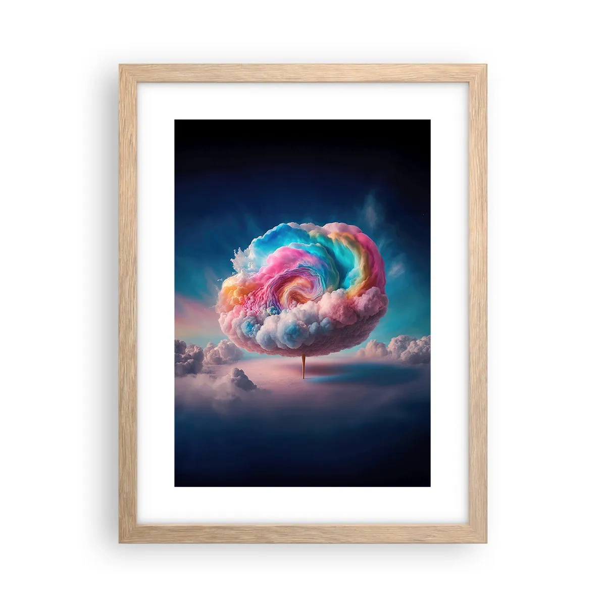 Poszter világos tölgy keretben - Álom egy vidámparkról - 30x40 cm