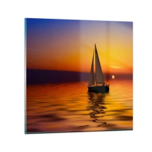 Üveg kép - Csendesek a hajnalok... - 70x70 cm