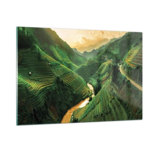 Üveg kép - Vietnámi völgy - 120x80 cm