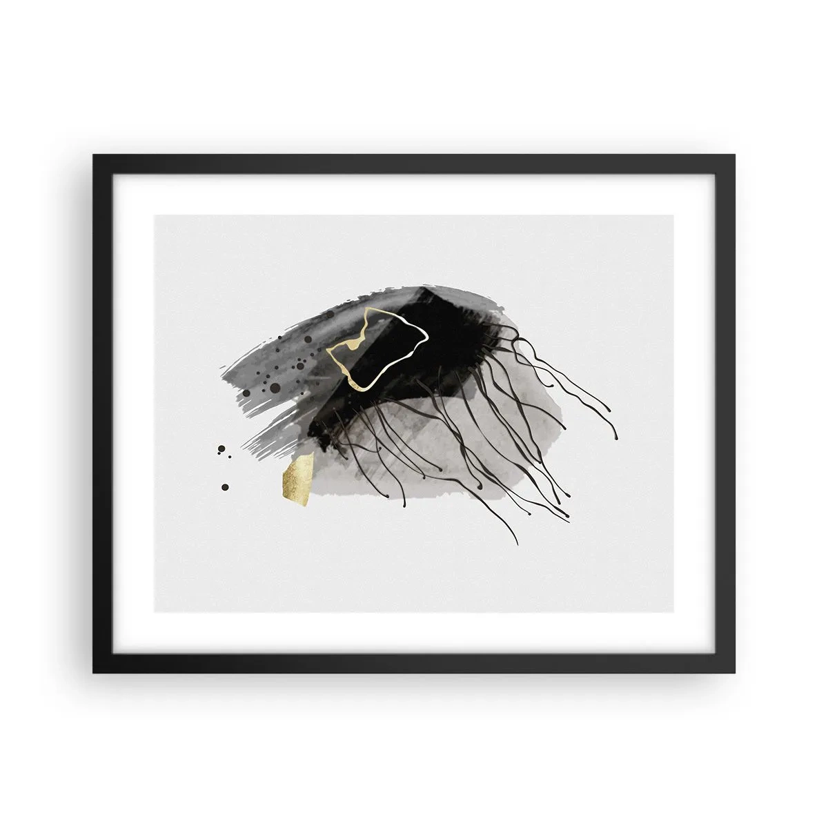 Poszter fehér keretben - Feketében és aranyban - 50x40 cm