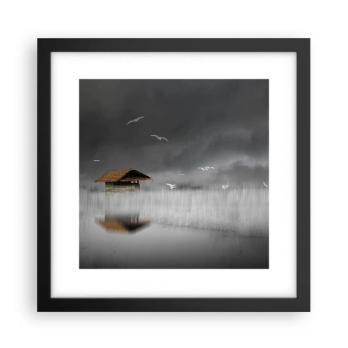 Poszter fehér keretben - Menedék az esőtől - 30x30 cm