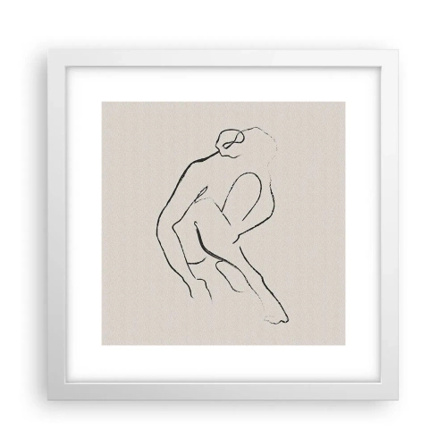 Poszter fekete keretben - Intim vázlat - 30x30 cm
