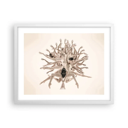 Poszter fekete keretben - Virágzás a táncban - 50x40 cm