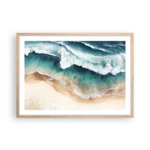 Poszter világos tölgy keretben - Egy örök találkozás - 70x50 cm