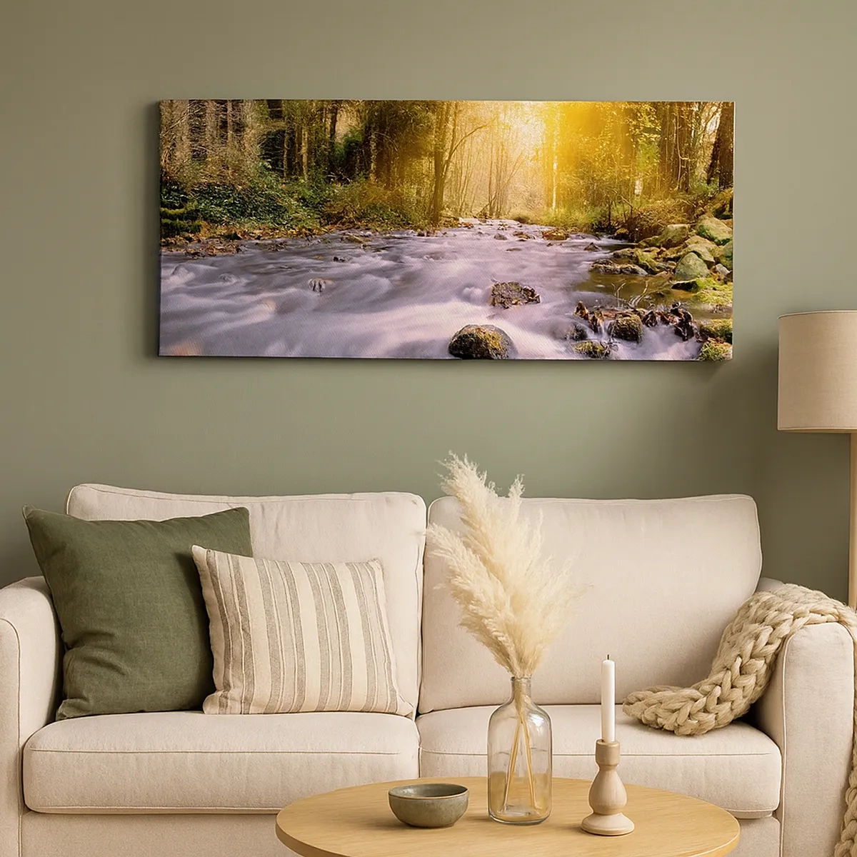 Vászonkép - Malachit ezüst és arany keretben - 30x30 cm