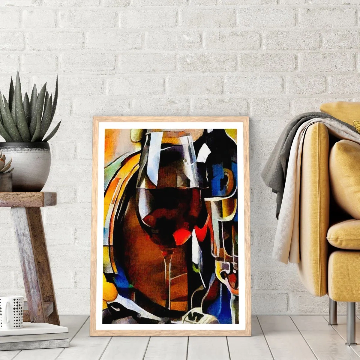 Poszter világos tölgy keretben - A világ is színeket ölt - 40x50 cm