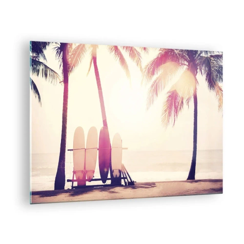 Üveg kép - Nagyszerű nap lesz - 70x50cm - Ez remek nap lesz - Modern fali dekoráció nappalihoz és hálószobához ARTTOR