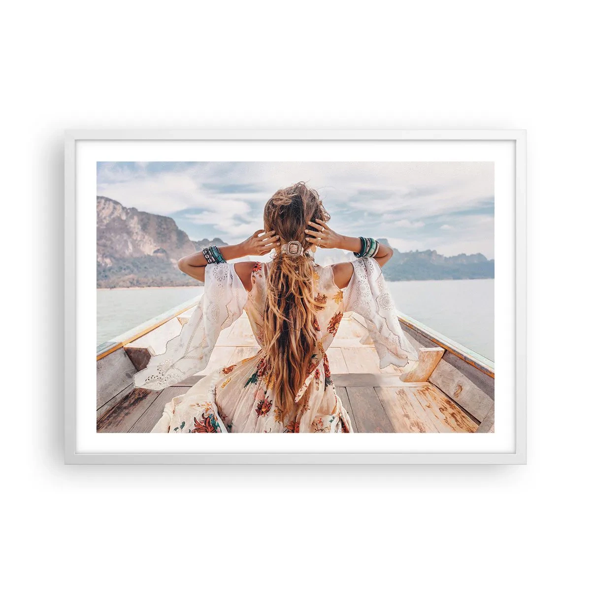 Poszter fekete keretben - Az út a boldogság felé - 70x50 cm