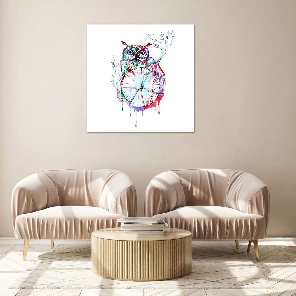 Üveg kép - Természeténél fogva bölcs - 60x60 cm